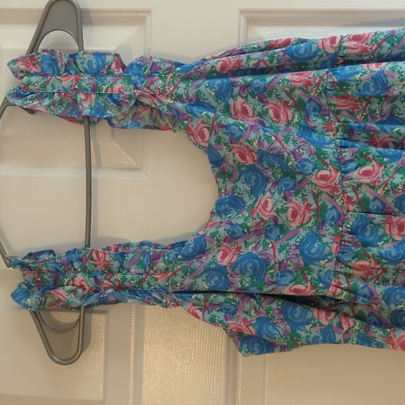 Maxi dress pink and blue - Picture 3 of 4